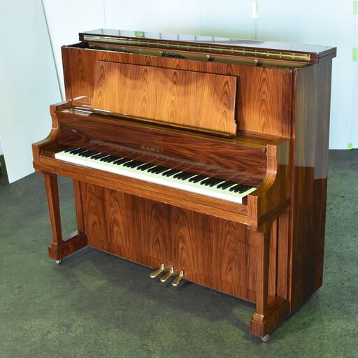 ≪★zyt1450ジ≫ 希少 KAWAI/カワイ アップライトピアノ KL801 艶有木目 ローズウッド？ 1982年頃製造 KL-801 現状品 50805-02