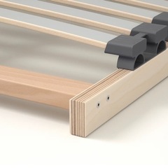 【早い物勝ち！】 IKEA クイーンベッドフレーム  MALM マルム 　ブラウン/ロンセット  分解済み