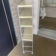 【お譲り先決定しております】無印良品シェルフ棚、イケヤラックの画像