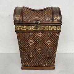 アンティーク バリ風 竹細工 ゴミ箱 小物入れ