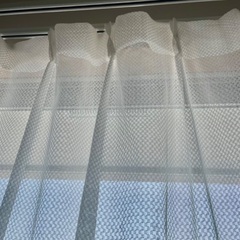 白レースカーテンの画像