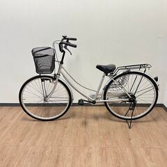 26インチ 自転車 カゴ ライト付き ママチャリ 通勤 通学