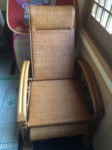 籐家具　1人用椅子　昭和レトロ