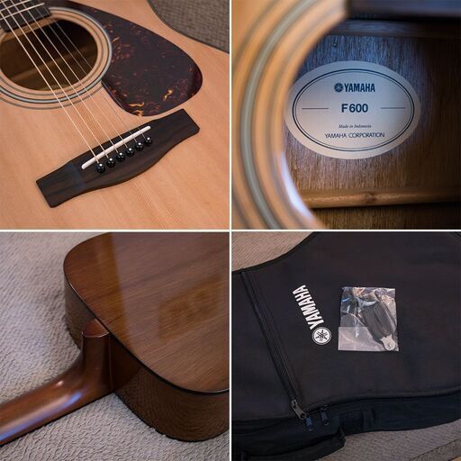 【美品】YAMAHA　F600　アコースティックギター ギターケース付！ 美品】YAMAHA ヤマハ アコースティックギター F600 ケース付き