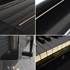 【ヤ取】≪zyt1452ジ≫ YAMAHA/ヤマハ アップライトピアノ U1 ペダル2本 1964年～1965年頃製造？ No.U1 昭和レトロ 現状品 60324-08の画像