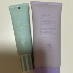 メイク下地、緑＆紫の画像