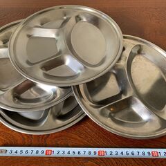 インドカレー用ターリー（分割カレープレート）４枚セット