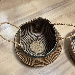 アジアン籠2個セットの画像