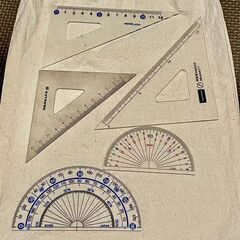 文房具セット 分度器 三角定規 ばら売り可能の画像