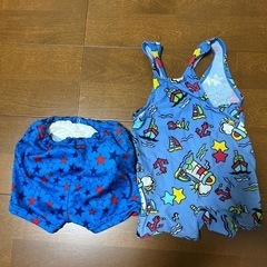 ベビー水着2枚セットの画像