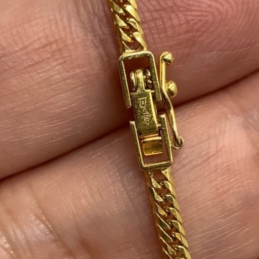 売り切れました。K18 18金　6面ダブル　喜平ネックレス　10.3g 約50.5cm