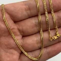売り切れました。K18 18金　6面ダブル　喜平ネックレス　10...