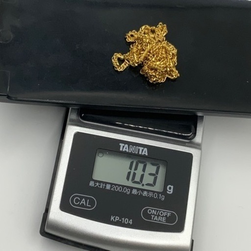 売り切れました。K18 18金　6面ダブル　喜平ネックレス　10.3g 約50.5cm