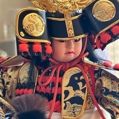 【平安道翠】五月人形 徳川家康　馬乗り大将ケース飾りの画像