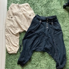 メンズ サルエルパンツ ズボン 白 ジーンズ 長ズボン