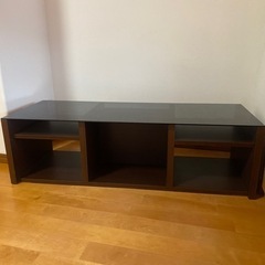 ガラストップ テレビボード 家具 ローボードの画像