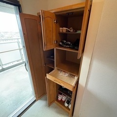 靴箱　鏡付き　の画像