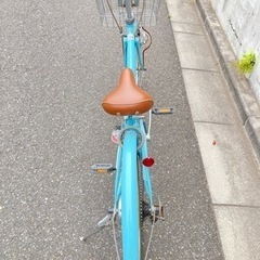 購入者決定　自転車　22インチ　6段ギア付き　水色の画像