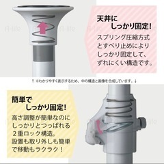 突っ張りカーテンポール　家具 カーテン、ブラインドの画像