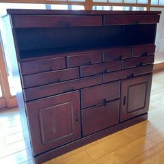 和風家具 アンティーク 昭和 レトロ 収納棚の画像