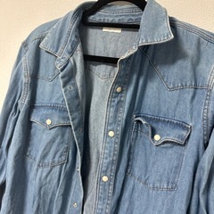◾️メンズ gu シャツ デニムシャツの画像