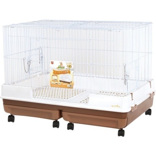 ペット　うさぎのカンタンおそうじケージ　ワイドB