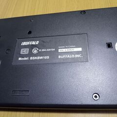 無線キーボードマウスセット　BUFFALO BSKBW10S　レシーバー（マウスに収納）の画像