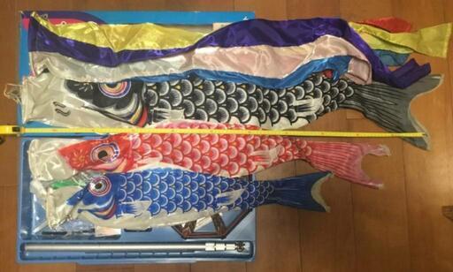 どこでも簡単設置[小型鯉のぼりセット]ピカピカ太郎鯉♪