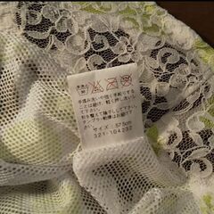 布ハット（春夏）黄緑・茶　水玉の画像