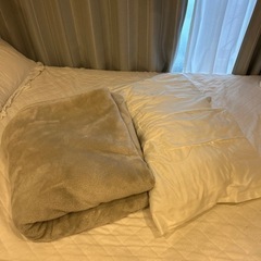 布団セミダブル用　うす掛け布団、毛布セット