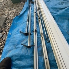 FIAMMA fiamma サイドオーニング F45s 全長195cm タープ185cm×150cm位　キャンピング　軽キャン　ソロキャン　トランポ　サーキット
の画像