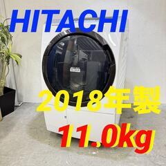 16457  HITACHI ドラム式洗濯機 2018年製 11.0kg ◆大阪市内・東大阪市他 6,000円以上ご購入で無料配達いたします！◆ ※京都・高槻・枚方方面◆神戸・西宮・尼崎方面◆奈良方面、大阪南部方面　それぞれ条件付き無料配送あり！            