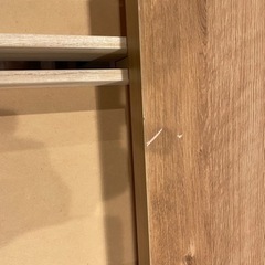 最終価格カリーナシリーズ　フレンチカントリー風キッチンカウンター トロッコ収納付き　棚の画像