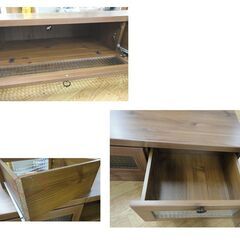 テレビボード 幅120×高さ30.5×奥行39.5㎝ テレビ台 木製 フラップ