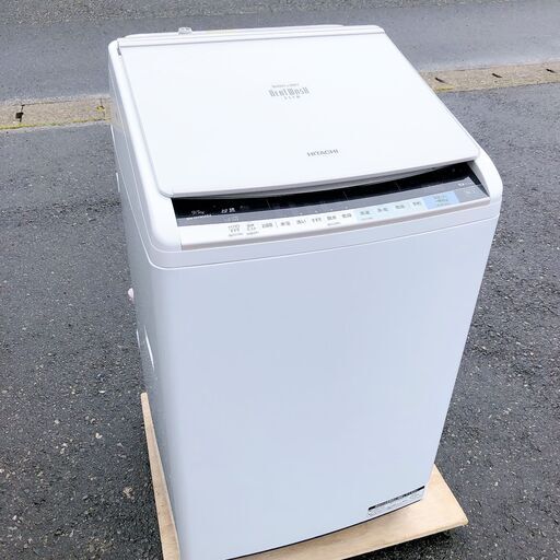 日立✨9キロの洗濯乾燥機がこの値段！！（洗濯9Kg・乾燥5Kg）✨BW-DV90AE4✨2017年製✨動作確認済(保証３ヵ月）・洗浄・除菌済み✨USED品✨サイズ：（約）幅61×奥行63.5×高さ104ｃｍ【こちらは店舗です。浜村鹿野温泉ICから3分 買取本舗 宮本リサイクル 営業時間9～19時 定休日水曜のみ】