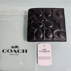 [未使用品] COACH/コーチ メンズ ２つ折財布 F7500...