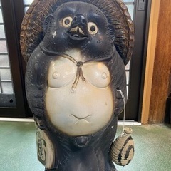 たぬきの置き物大、中、小3点の画像