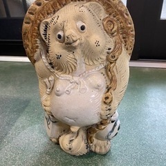 たぬきの置き物大、中、小3点の画像