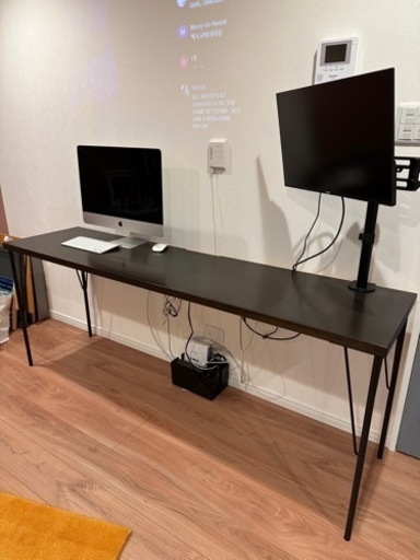 kanademonoテーブル天板 180x45 ダークブラウン