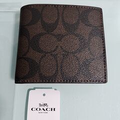 [未使用品] COACH/コーチ メンズ ２つ折財布 F7500...