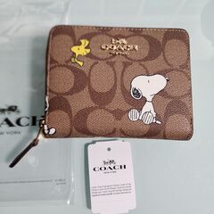 [未使用品] COACH/コーチ CE704 スヌーピー　ウッド...