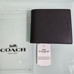 [未使用品] COACH/コーチ メンズ ２つ折財布 F7477...