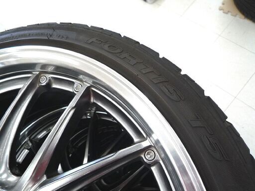 タイヤ付きホイール4本セット 20インチ Voltec 114.3 5H ET38 8.5J 245/35ZR20 ヴェルファイア 中古 苫小牧西店