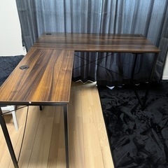 デスク　配線トレーつきの画像