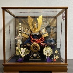 【美品】寿慶作 兜飾 12号彫金兜　五月人形 ケース入り