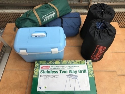 キャンプセット テント タープ 寝袋 グリル