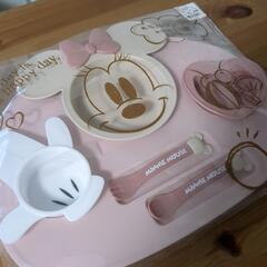 【ディズニー】【新品未使用】ミニー　ベビー　カトラリー&お皿セット