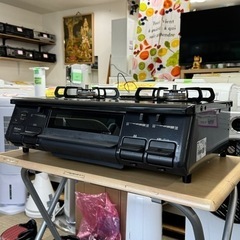 【超美品‼️】パロマ 2021年製 都市ガス用 ガステーブル グリル部未使用 ブラック♪の画像