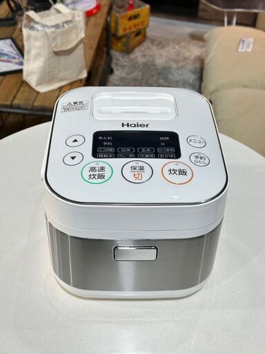 商談中【Haier ハイアール】炊飯器 JJ-M31D ３合炊き 2020年 単身 一人暮らし シンプル操作 高速炊飯 エコ炊飯