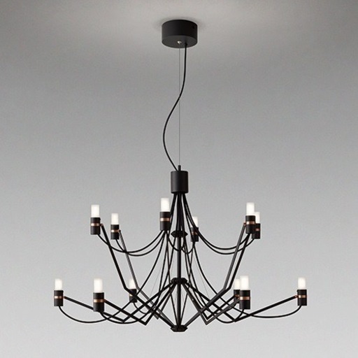 NO.1356 【新品未使用】 YAMAGIWA（ヤマギワ）シャンデリア照明 CONSTRUCTION コンストラクション 320C2276B  Φ900mm ブラック 家具 照明器具